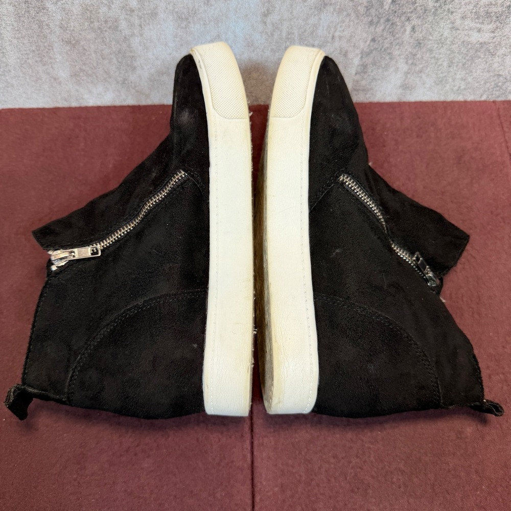 Soda Wedge Sneakers Womens Black Regular Size 10 Double Side Zip Ankle Bootie - Picture 7 of 12